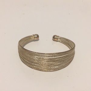 Multi strand gold cuff